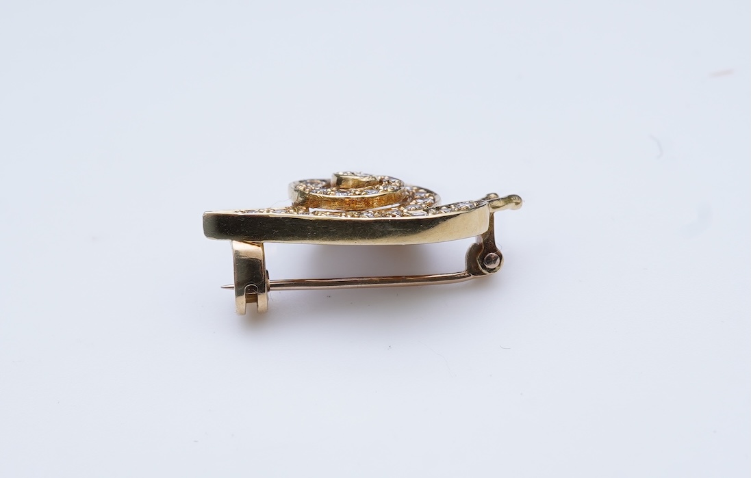 A diamond novelty brooch